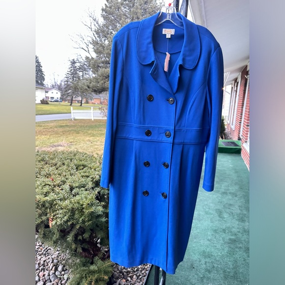 NWT WOMENS TALBOTS ROYAL BLUE COAT DRESS 20 - Picture 2 of 4
